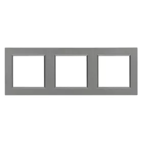 Nova Dreifachrahmen horizontal gebürstet grau