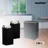 Selektiver Flaschenbehälter mit zwei Fächern 140l schwarz