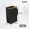 Abfallbehälter 100L schwarz 44x33x67 cm