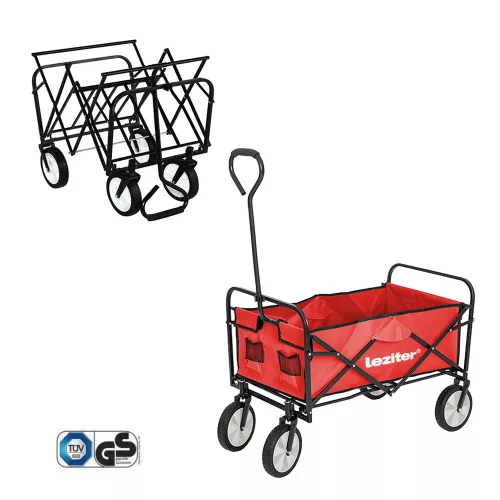 Zusammenklappbarer Garten-Strandwagen rot