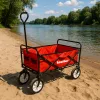 Zusammenklappbarer Garten-Strandwagen rot
