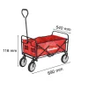 Zusammenklappbarer Garten-Strandwagen rot