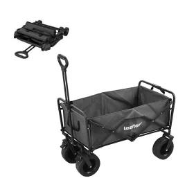 Zusammenklappbarer Premium-Garten-Strandwagen grau