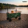 Zusammenklappbarer Premium-Garten-Strandwagen mit Tisch grün