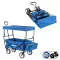 Zusammenklappbarer Gartenstrandwagen mit Dach blau