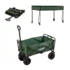 Zusammenklappbarer Premium-Gartenstrandwagen mit grünem Dach