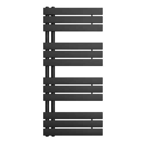 Solaro Design Handtuchheizkörper 1200 x 500 mm, schwarz