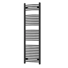 Gebogener Handtuchheizkörper 1600 x 500 mm, schwarz