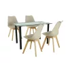 Merlo 4+1 Esstisch-Set beige