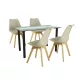 Merlo 4+1 Esstisch-Set beige
