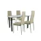 Mezza 4+1 Esstisch-Set beige-grau