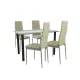 Mezza 4+1 Esstisch-Set beige-grau