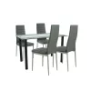 Mezza 4+1 Esstisch-Set grau-grau