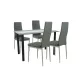 Mezza 4+1 Esstisch-Set grau-grau