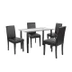 Karin 4+1 Esstisch-Set schwarz-schwarz