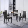 Karin 4+1 Esstisch-Set schwarz-schwarz