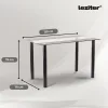 Riona 120 cm quadratischer Esstisch aus Glas