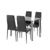 Nolen 4+1 Esstisch-Set schwarz