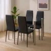 Nolen 4+1 Esstisch-Set schwarz