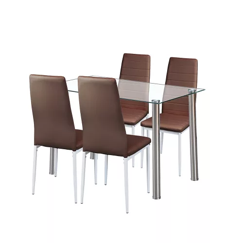 Nolen 4+1 Esstischset braun
