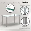 Berna 120 cm quadratischer Esstisch aus Glas