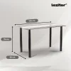 Cadiz 4+1 Esstisch-Set schwarz-braun