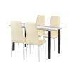 Norman 4+1 Esstisch-Set beige