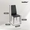 Norman 4+1 Esstisch-Set schwarz