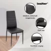 Norman 4+1 Esstisch-Set schwarz