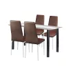 Norman 4+1 Esstischset braun