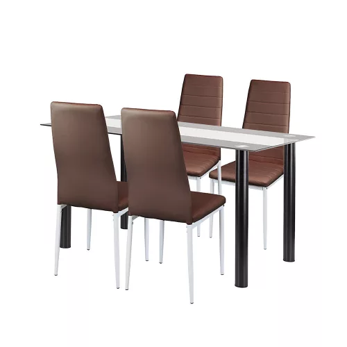 Norman 4+1 Esstischset braun