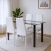 Norman 4+1 Esstisch-Set weiß
