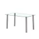 Berna 140 cm quadratischer Esstisch aus Glas