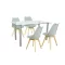 Midori 4+1 Esstisch-Set grau