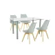 Midori 4+1 Esstisch-Set grau