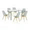 Midori 6+1 Esstisch-Set grau
