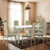 Verna 6+1 Esstisch-Set beige-grau