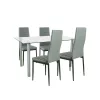 Verna 4+1 Esstisch-Set grau-schwarz