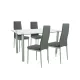 Verna 4+1 Esstisch-Set grau-grau