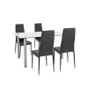 Verna 4+1 Esstisch-Set schwarz-schwarz