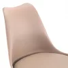 Liva 4+1 Esstisch-Set weiß-beige