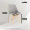 Liva 4+1 Esstisch-Set weiß-grau