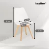 Liva 4+1 Esstisch-Set weiß-weiß