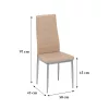 Midland 4+1 Esstisch-Set beige-grau