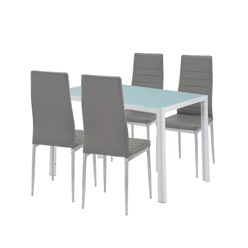 Midland 4+1 Esstisch-Set grau-grau