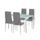 Midland 4+1 Esstisch-Set grau-grau
