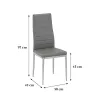 Midland 4+1 Esstisch-Set grau-grau