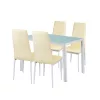Portland 4+1 Esstisch-Set beige