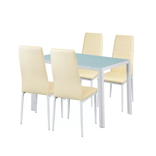 Portland 4+1 Esstisch-Set beige