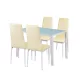Portland 4+1 Esstisch-Set beige